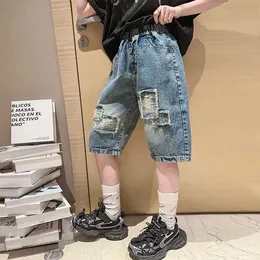 Jeans Denim Pour Femme Avec Trou Féminin Short Décontracté Poche Mode Sexy Pantalon Denim Coupe Ajustée Cool Shorts, Bleu, T-Grand