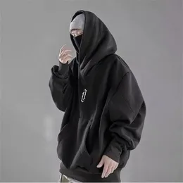 Sweat à Capuche Techwear Homme - Style Ninja Hip Hop - Chaud Hiver, Couleur Unie, Streetwear Harajuku - Coupe Décontractée - 7