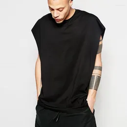 Mens Cotton Sleeveless Tank Top - Solid Color Casual