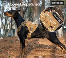 Tactical Dog Harness with Two Metal Buckles, Heavy Duty Dog Vest with  Harness, Reflective Military Style, Includes 