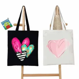 DHgate.com:Ulzzang Ins Heart Canvas Tote Bag for Women