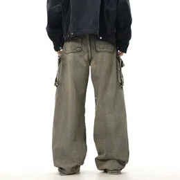 【1993studio】24FW★ Multi Pocket Washing Denim Pants DHgate.com:Multi-Pocket Denim Pants: Vintage Hip Hop Style