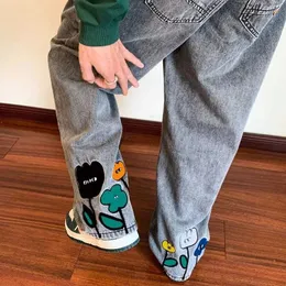 New Design Black Gray Wide Leg Baggy Jeans Men For Men New Design Black Gray Wide Leg Baggy Jeans Men For Men