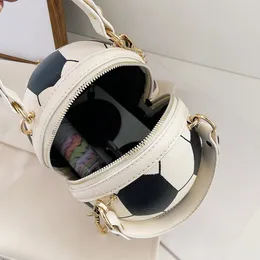 INS Style Round Crossbody Bag Womens Soft PU Leather Basketball