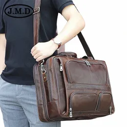 Premium Leather Mens Messenger Bag for Work, Computer, and Casual