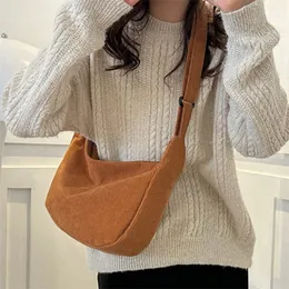 LAKEDREAM Women's Brown Corduroy Sling Bag - 15x7x24 Cm, Crossbody With 2 Zippered Pockets, Adjustable Strap - View #6