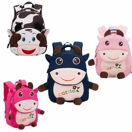 Funny Cow & Tractor Toddler Backpack - Preschool Bag With Safety Leash & Chest Strap - View #4