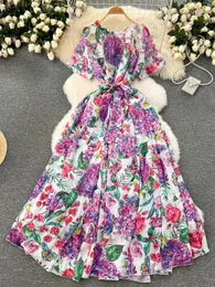 Ropa Playa Vestido Verano Chicgal Mujer - Bohemio Floral Sin Tirantes 1235760