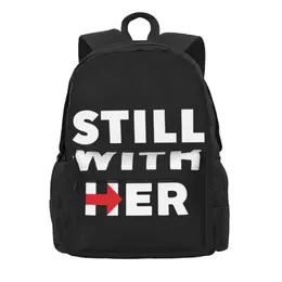 Outdoor Bags Still With Her Backpack Student Trump Print Backpacks Polyester Modern School Design Rucksack Drop Delivery Sports Outdoo Otkga