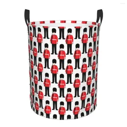 Laundry Bags British Soldiers Hamper Large Storage Basket England London Girls Boys Toy Organizer