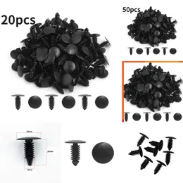 新しい20/50pcs 8mmオートファスナーフィットホールナイロンカークリップフェンダーシールドリテーナーグリスフォードchrer用プラスチックリベット