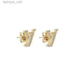 Designer-Ohrringe für Frauen, Gold, voller Diamant, Charm-Bolzen-Ohrring, Edelstahl, Aretes Orecchini, Party, Hochzeit, Liebhaber, Geschenk, Verlobungsschmuck