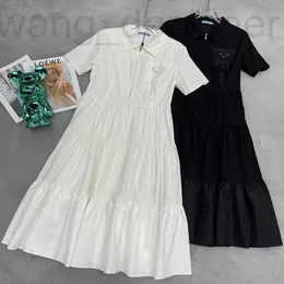 مصمم الفساتين غير الرسمية الأساسية 2023 Top Designer Fashion Women’s Skirt Slim Fit Dress Black Simple Long Sexy Scherming Girl White Princess RSMP