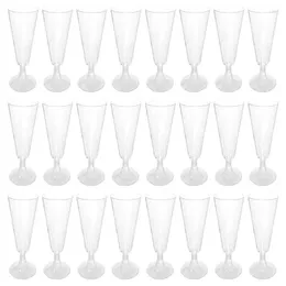 Одноразовые чашки, соломинки, 40 шт., 150 мл, прозрачные бокалы для шампанского, вина, напитков, вечерние барные коктейльные прозрачные бокалы для напитков