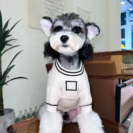 Designer di abbigliamento per cani Bianco Koko Puppy Abiti di lusso Maglioni lavorati a maglia Maglioni Abiti eleganti invernali per animali domestici