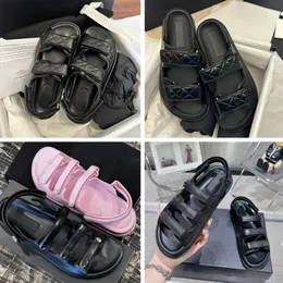 Designer c Sandals Summer hot beach shoe women Small fragrant leather thick soled shoes women wear open toe fashion in summer Caligae best quality package freight