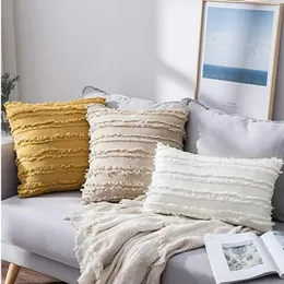 Fashion Tassels Cushion Cover Pillowcase Solid Color Pillow Case Decor Sofa Throw Pillows Room Pillow Cover Decorative