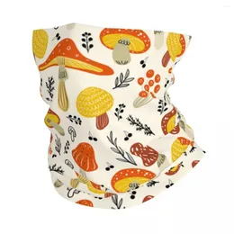 Bandanas cogumelos mágicos bandana inverno pescoço mais quente feminino à prova de vento envoltório rosto cachecol para esqui gaiter bandana