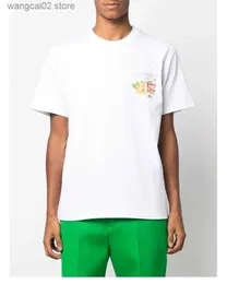 Мужские футболки весна/лето 2023, новая футболка с надписью Casa, хлопковая повседневная модная футболка высокого качества T240401