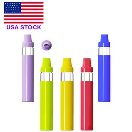 USA Stock 1ML uppladdningsbar engångsvapen Vape Pen Stamlös 350mAh Batteri tomt engångs e-cigaretter förångare pennpatron OEM-logotyp tillgänglig 200 st/mycket