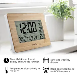 FanJu Digitaluhr Alarm Home Temperatur Tisch Nachttisch Wohnzimmer Dekoration Mondphase Uhren groß