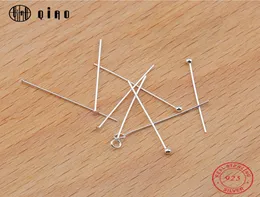 Bütün 25mm 925 STERLING Gümüş Top Kafa Pimleri Göz Kafası Pinsflat Kafa Pimleri Küpe Yapma Takı Fingdings 20PCSPACK5341007