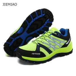 Skor jiemiao mode män vandring skor utomhus vandring sport klättring stövlar sommar andas mesh nonslip trail vandring sneakers