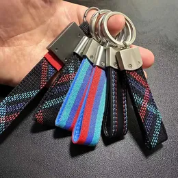 Schlüsselanhänger Lanyards Leder Stahldraht Metall Auto Schlüsselbund Runder Schlüsselbund M3 M5 M6 Automatisches Abzeichen Abzeichen CNYOWO J240330