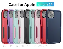بالنسبة لحالات هاتف iPhone Samsung ، غلاف خلفي مزدوج للألوان مقاومة للوقاية من CAES Hybrid PC TPU 15 14 PLUS 11 12 13 MINI PRO MAX XSMAX XR XS 8 7 6 التوافق S21 S22 S23