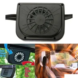 Car Heating Fans New Solar Powered Window Windshield Air Vent Cooling Fan Cooler Radiator Conditioner Ventilation Gills Drop Delivery Otfre