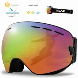 GOGGLES ATTREZZO SKI SPHERICI ATTUALI ATTURAMENTO TPU MOPEREERING DOUBLLAYER ANTI FOG ULTRAVIOLET ATTREZZO