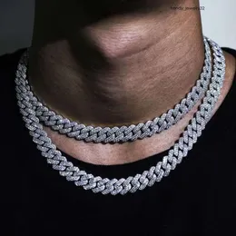 Anhänger Halsketten Moissanit Cuban Link Kette Silber Halskette Armband Iced Out Vvs Hip Hop Schmuckl23125