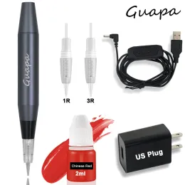 Guns Microblading Permanent Makeup Tattoo Kit Tattoo Eyebrow Machine Gun With 2 Ml Organic Pigment Ink Tattoo Grips Body Art Tools