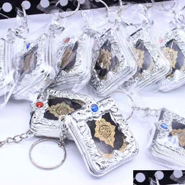 Key Rings Coran Arabe Petit Pendentif Portecls Bijoux Religieux Mini Anneau Suspendu Drop Delivery Otptl