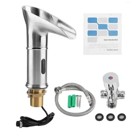 Torneiras de pia do banheiro Torneira de água Torneira automática Sensor Bacia Mixer Tap Motion ativado para mercado WC Office El