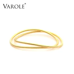 Bangles Varole Double Line Bracelets Bangles para mulheres Acessórias de jóias de jóias de jóias Pulseras de dropshipping