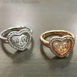 Designer Chopard Heart Ring (eccellente qualità) Anello felice della famiglia Xiao Liu Tao Yang Zi Zhu Yilong Zhou Shen Sago stile Chopin High Edition 2024