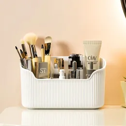 Desktop Cosmetics Storage Box Toilettenartikel Baumwolle Tupfer Behälter Badezimmer Zubehör Pinsel Make -up Organizer Hülle Lippenstifte Boxmakeup Organizer Hülle