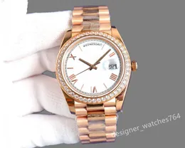 Damenuhren, Designeruhren für Herren und Automatikuhren für Damen, mechanische Armbanduhren, Schwarz, Blau, Grün, Rom, Roségold, 36 mm, 41 mm, Tag und Datum