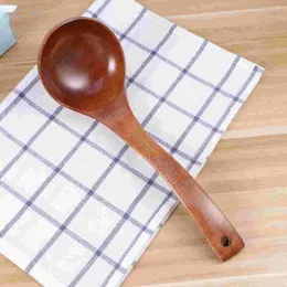 Cucchiai a legno con cucchiaio cucchiaio cucchiaio mestolo di sale in legno con manico per barattoli da tè zuppa caffè caramelle da cucina utensili da cucina