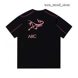 قميص Arrcwere New 23SS T Shirt Clothing Tees Edition متعدد الأزياء العلامة التجارية الكلاسيكية الملونة طباعة فضفاضة للجنسين الرجال المحملات 301