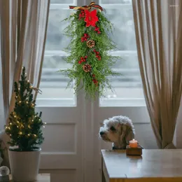 Dekorative Blumen, künstliche Weihnachten, Rattan-Blätter, Girlande, Outdoor-Dekoration, Weinrebe, Fenster-Anhänger, Festival-Atmosphäre, gefälschtes Laub