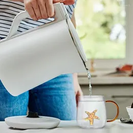 Бокалы для вина 3D кофейная кружка в форме животного Стекло домашняя милая боросиликатная однослойная чашка с водой и китовым молоком
