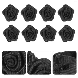 Flores decorativas 50 peças artesanato de roupas decorações de rosas falsas acessório de costura