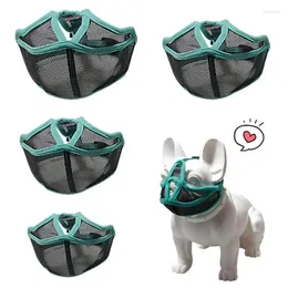 Dog Collars Muzzle Anti-Biting Mesh Mouth Cover Adjustable & Breathable Allows Drinking Eating For Small Medium Dogs Pet Supplies