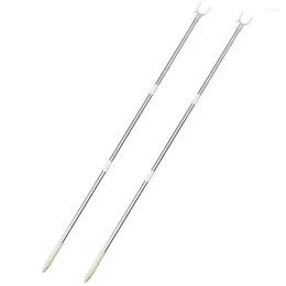 Hangers 2 Pcs Stitching Clothes Rail Long Pole Household Telescoping Reach Stick Adjustable Plastic Splicable Clothesline Rod