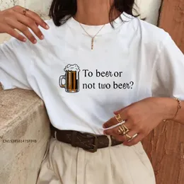 To Beer Or Not Two Women TShirt Summer Fashion Personality Magliette semplici Oversize Harajuku Vintage Tshirt Premium Fabric 240401