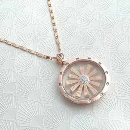 Pendant Necklaces Popular jewelry Italian niche pendant snowflake pendant necklace plated with 18k rose gold fashionable and light luxury 240330