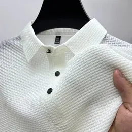 Летняя мужская рубашка-поло с короткими рукавами Upto 5XL, ледяной шелк VIP Link 240401