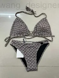 Kvinnors badkläder designer designer sexig bikini uppsättning för kvinnor bandage baddräkt twopieces skörd topp thong baddräkt hög midja strandkläder l400 ckzk